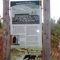 Interpretive signs tell about the history