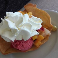 coupe du grillon - glace et fruits