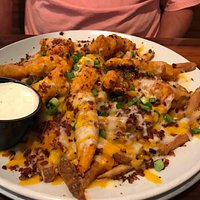 Loaded fries, chicken Zingers,choice of dressing