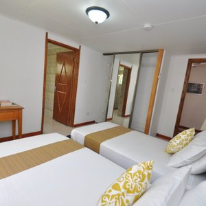 View of the twin single mastered bedroom