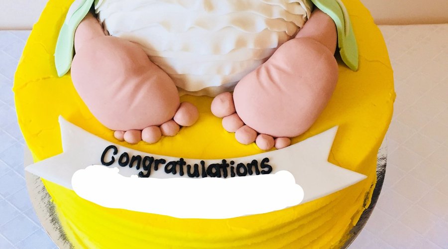 Baby Shower Bum Cake - Carrot Cake with Maple Cream Cheese Icing