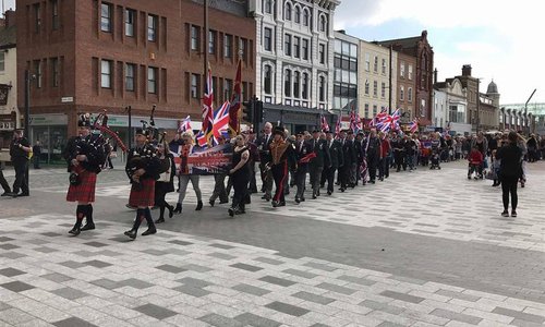 The Don War Memorial Bar March to show respect for all service personnel past and present.