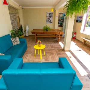 Front Desk at the Geko Hostel Paraty