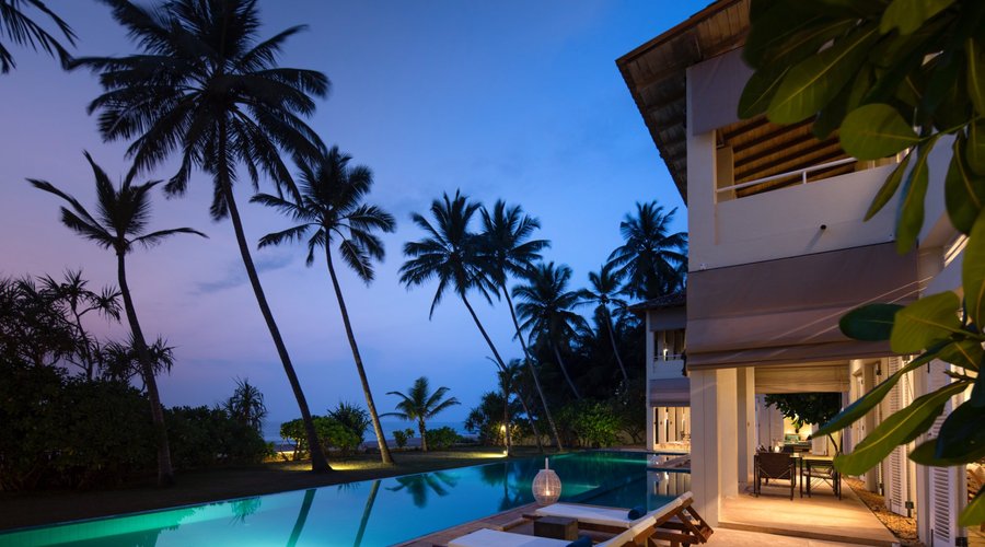 Sri Villas at night