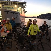 Bike trips from Croatian island-to- island are easy & inexpensive. On-board coffee cafes are gr