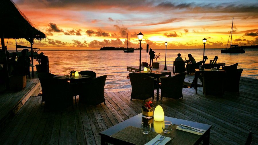 Sunrise and Sunset times at Bora Bora Yacht Club...