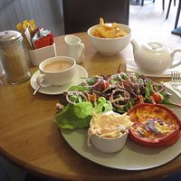 Beetroot plan comes with salad, coleslaw - chips & tea extra