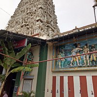 A view of the Vontikoppal Temple. Look for the Ramayana mural.