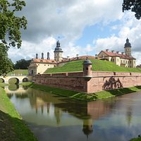 the castle and its moat