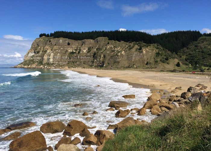 Waipatiki Beach from the cliff