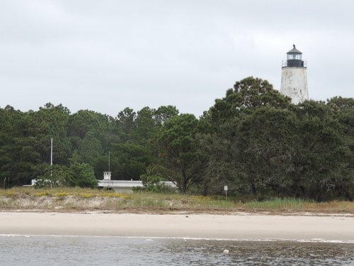 Postcard Georgetown Lighthouse South Carolina SC between Winyah Bay & Atlantic 