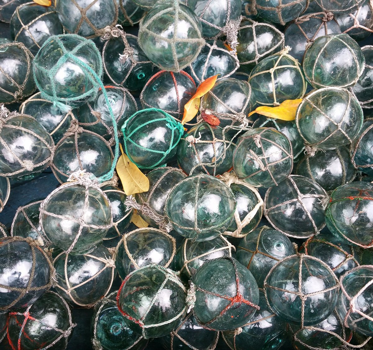 Boys on Japanese Glass Fishing Balls on Willapa Bay Beach