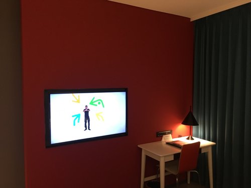 TV and desk
