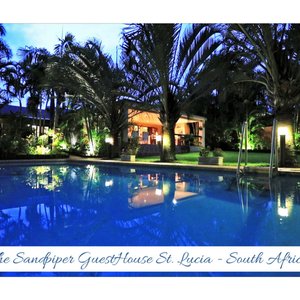 night view from the pool