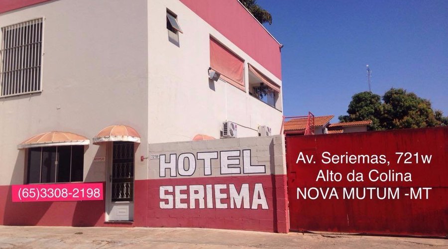 Hotel Seriema no centro de Nova Mutum MT, fone: (65)3308-2198