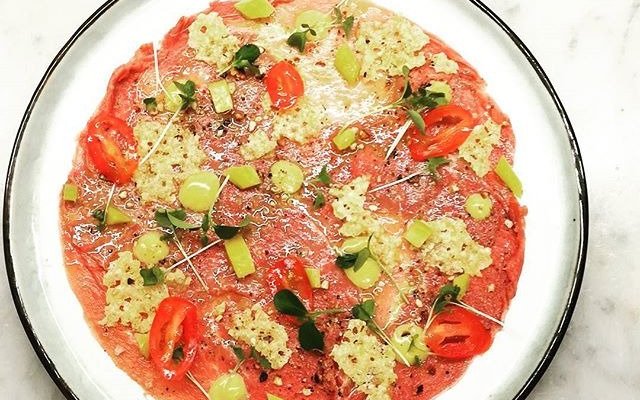 Carpaccio de canard et mangue