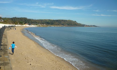 Beach on a sunny October day
