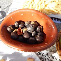 châtaignes cuites au feu de bois