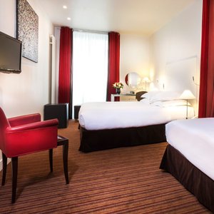Hôtel Albe Saint Michel in Paris, image may contain: Interior Design, Cushion, Home Decor, Furniture