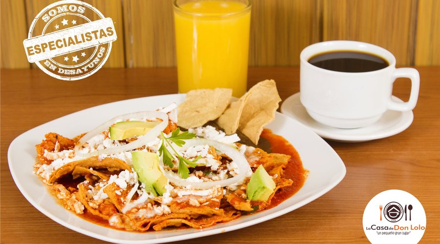 Nuestros chilaquiles rojos son receta de la casa!