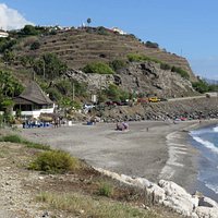 Secluded beach by the N340