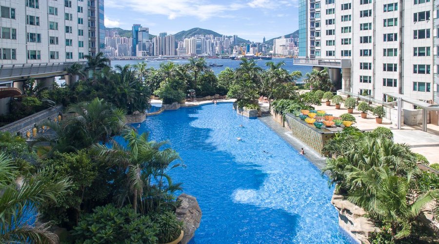 60-meter tropical-style swimming pool