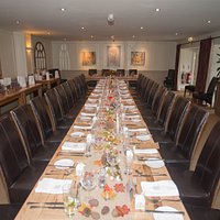 Our table, set out exactly to our liking by staff at The Kings Arms