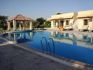 Clarks Exotica Resorts in Gumanpura, image may contain: Resort, Hotel, Villa, Pool