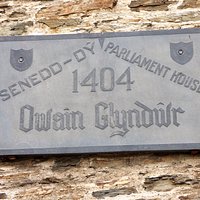 The sign on the parliament building