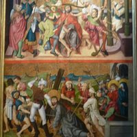 Vue de face droite Couronnement d'épines et portement de la croix