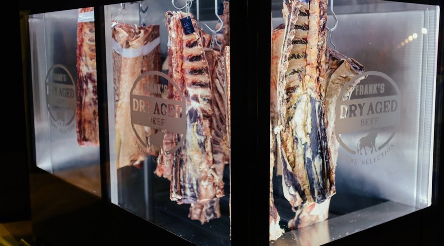 6 to 8 weeks ages our beef in our dry age room