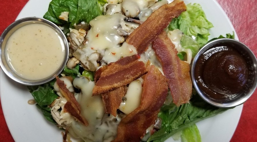 Apple Jack sandwich, served on bed of lettuce - YUMMY!