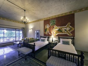 Tree of Life Resort & Spa, Varanasi in Varanasi, image may contain: Home Decor, Resort, Hotel, Bed