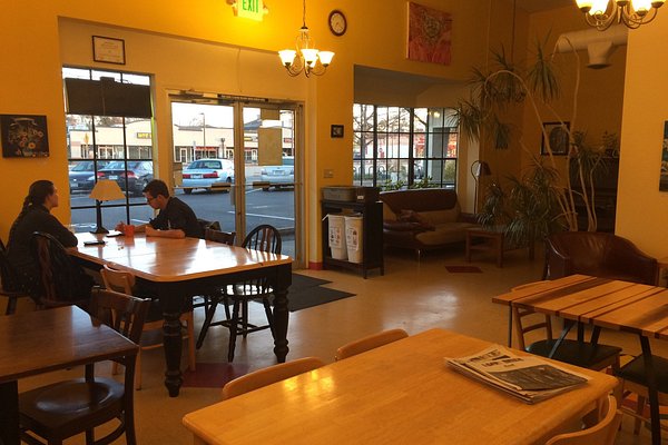 Big man, little cup - Picture of Harbinger Coffee, Fort Collins -  Tripadvisor