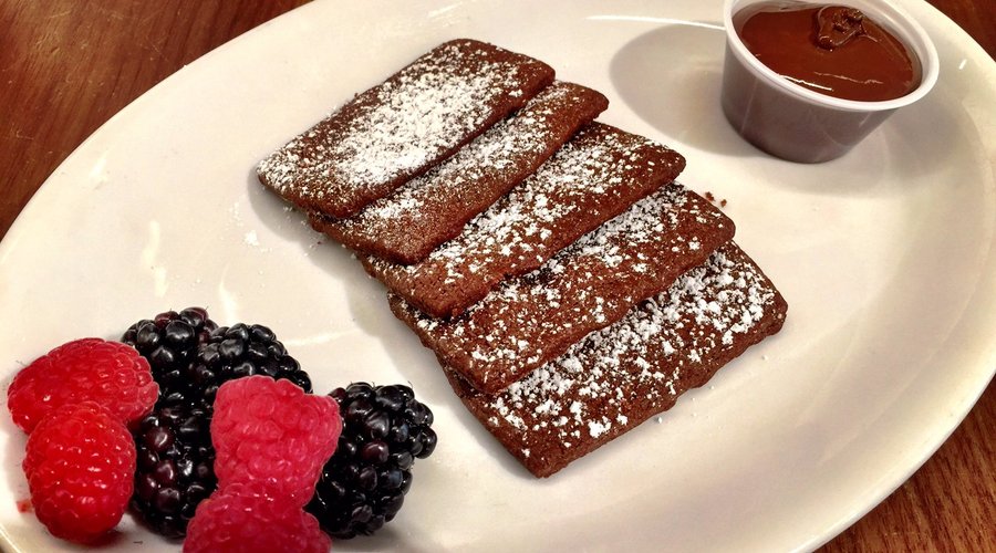 Shortbread cookies with Nutella dip