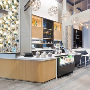 Hyatt Place Long Island City/New York City in Long Island City, image may contain: Dining Room, Dining Table, Table, Interior Design