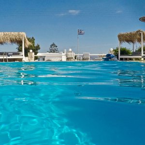 by the pool 