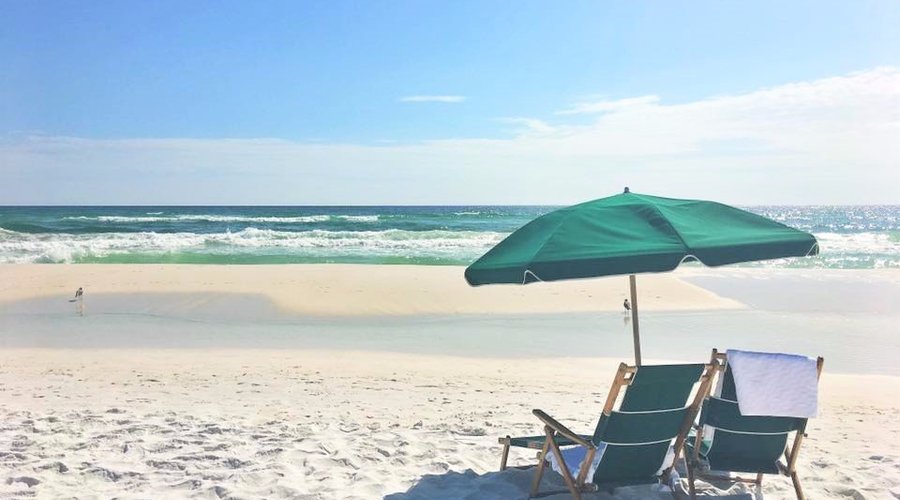 Complimentary chairs, umbrella and beach towels offered daily