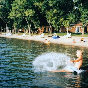 Beautiful beach and water at Dickerson's Resort