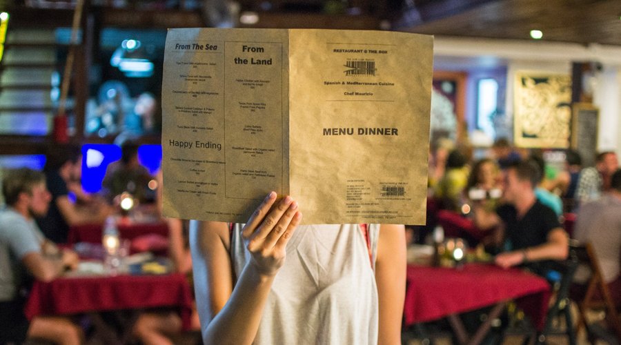 Our dinner menu