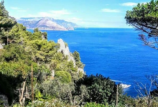 The Arco Naturale (Arch Natural) on Capri, Italy, as viewed from nearby  viewing area Stock Photo - Alamy