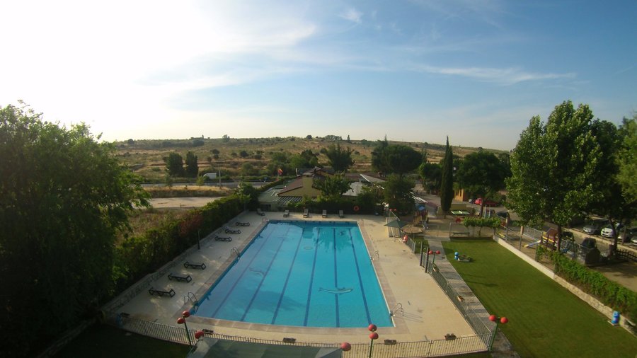 Vista aérea de la piscina de adultos