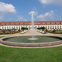 Beautiful gardens and buildings