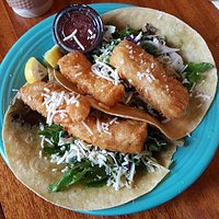 Wasabi Fish Tacos.