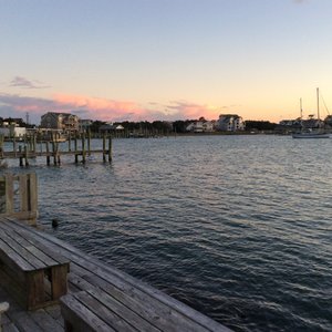 Relaxing sunset view from backyard