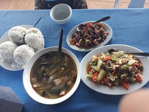 Mergrande Ocean Resort in Mindanao, image may contain: Lunch, Meal, Dish, Bowl