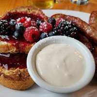 Scrumptious French Toast a la fruit compote & yogurt (one of 3 courses)