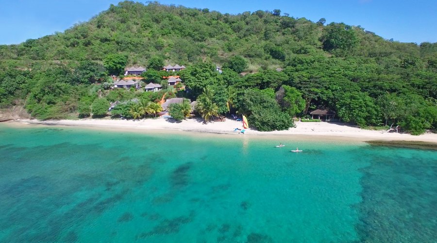 aerial view of Laluna boutique Hotel secluded bay