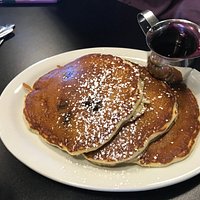 Side of blueberry pancakes
