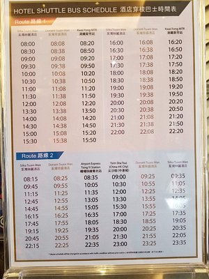 Free shuttle Bus schedule